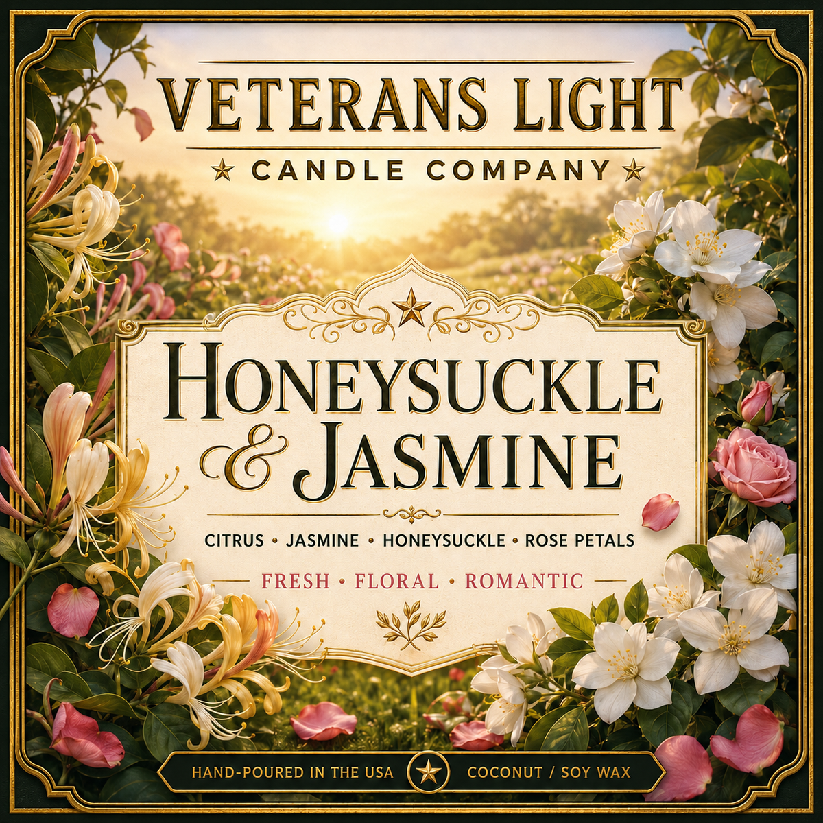 Honeysuckle in the Meadow Candle – Light, Floral & Elegant