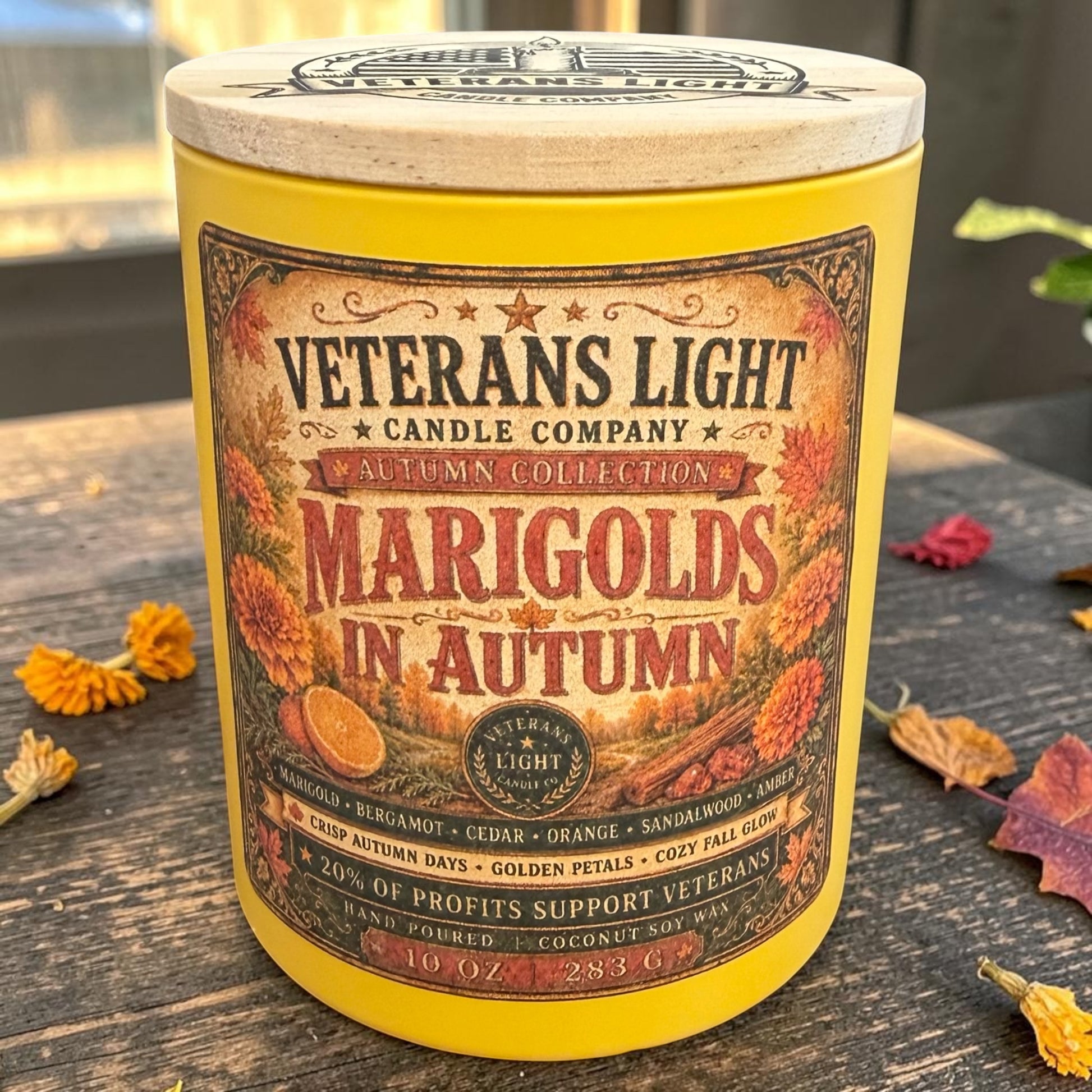 Marigolds in Autumn | Fall Candle with Amber & Sandalwood