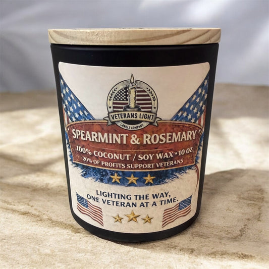 Spearmint & Rosemary – Hand-Poured Soy & Coconut Wax Candle