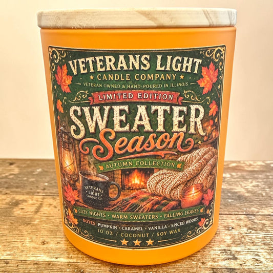 Sweater Season | Cozy Autumn Soy Candle – Mint, Apple & Moss