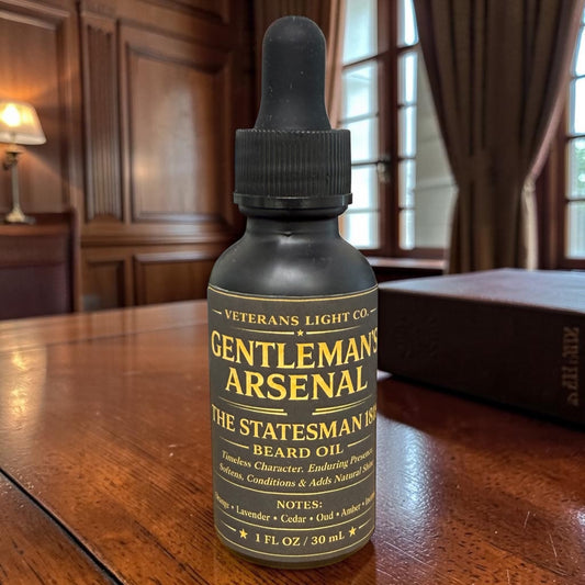 The Statesman 1818 Premium Beard Oil | Orange, Oud & Amber